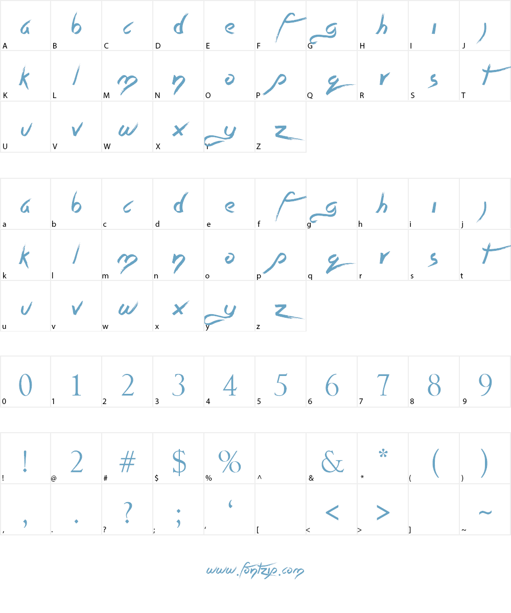 Quite Chocolatey Font Character